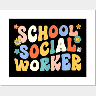 Groovy School Social Worker Coping Skills Back To School Posters and Art